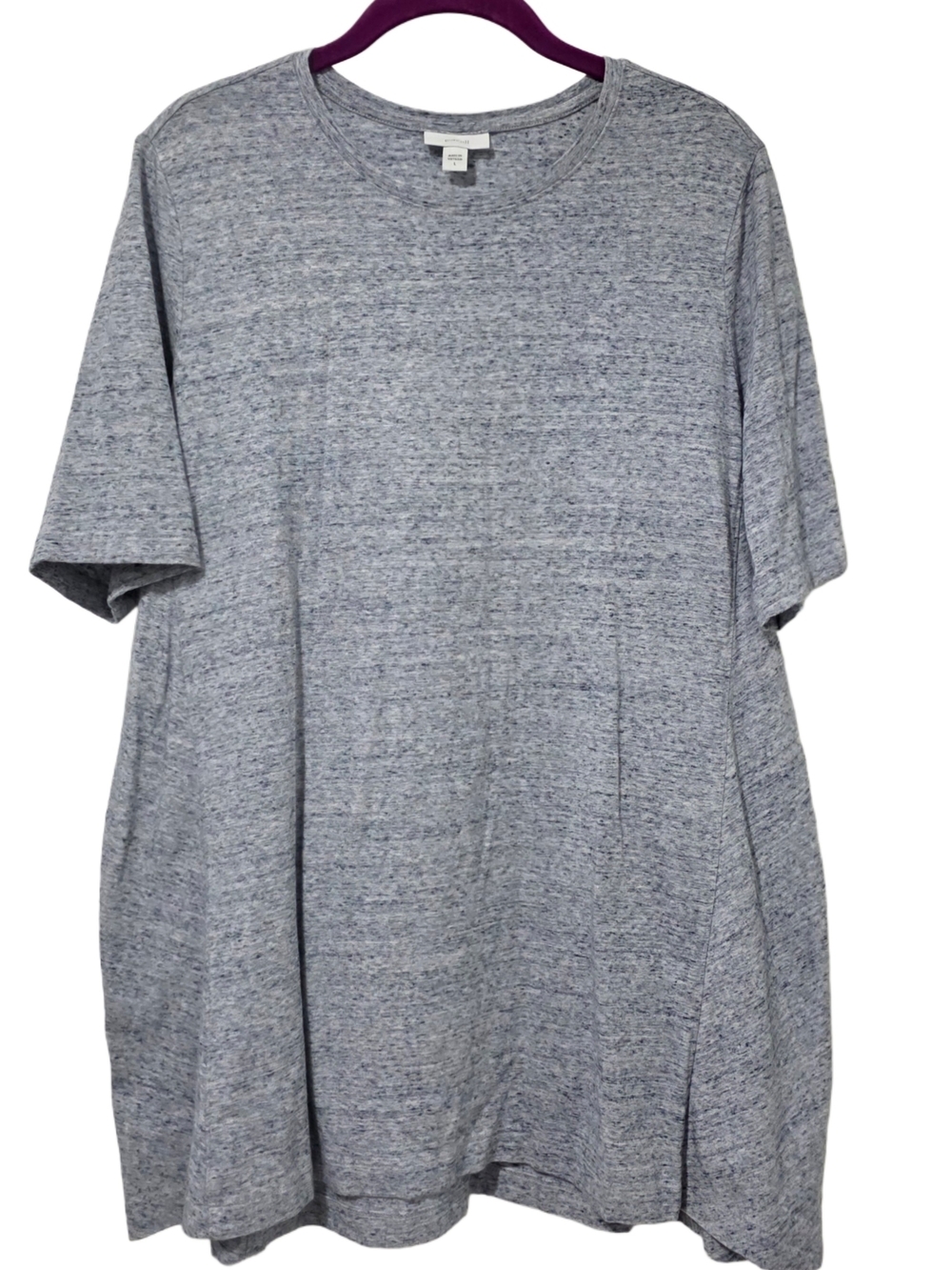 Pure Jill Heather Blue Pima Cotton Tunic Shirt